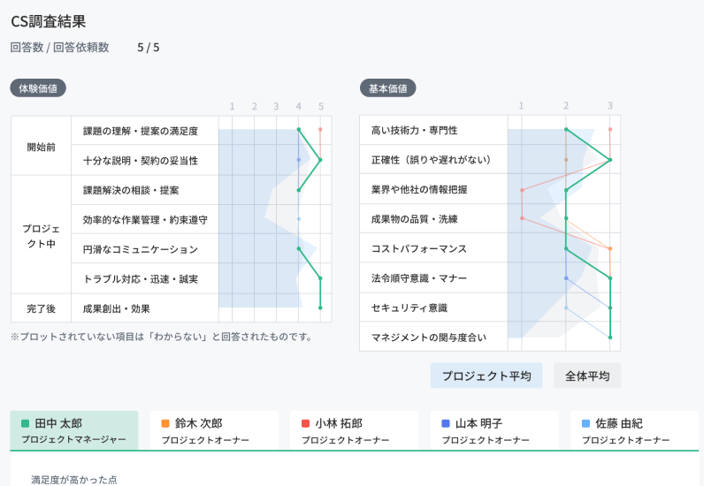 CSサーベイのキャプチャ